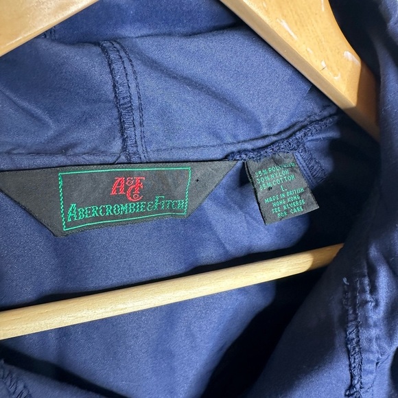 Rare Vintage Y2K Abercrombie & Fitch Pullover Windbreaker – Navy – Size Large - Picture 3 of 8
